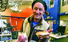 UM Professor Brent Ruby and a team of researchers found that eating fast food in the right amounts can provide the same potential for muscle glycogen recovery as sports nutrition products. (Photo by Tom Bauer/Missoulian)
